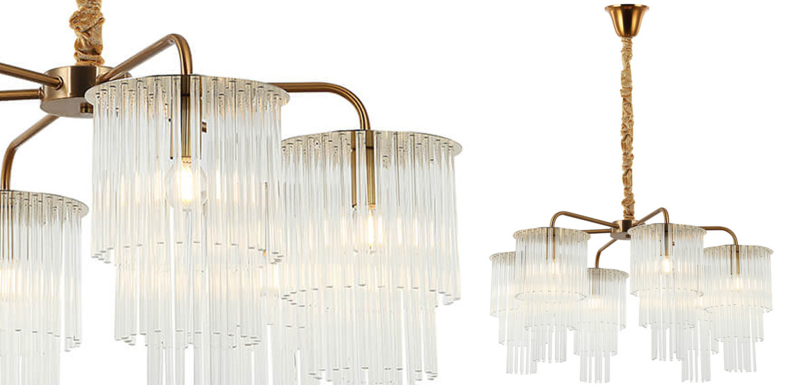 Люстра Harrison Chandelier gold 6 lamp