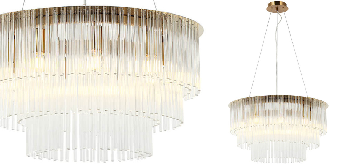 Люстра Harrison Chandelier gold 9 lamp