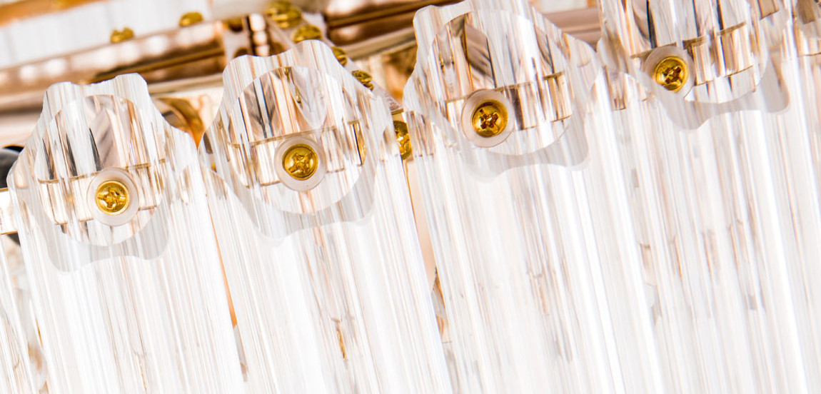 Люстра Hexagon Tube Light Crystal Chandelier