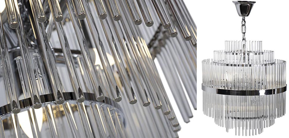 Люстра Hexagon Tube Light Multi-Tiered Chandelier