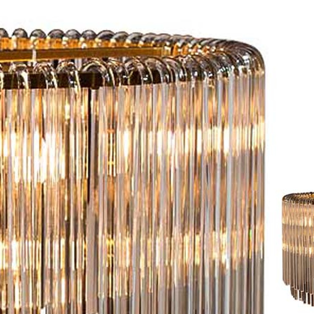 Люстра Hexagon Tube Light Suspensions Circle gold