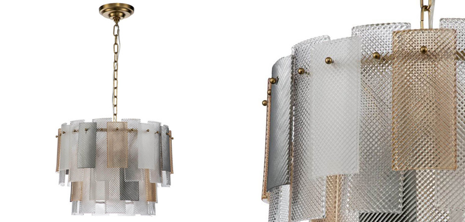 Люстра Honey Hive с Цветным рельефным стеклом