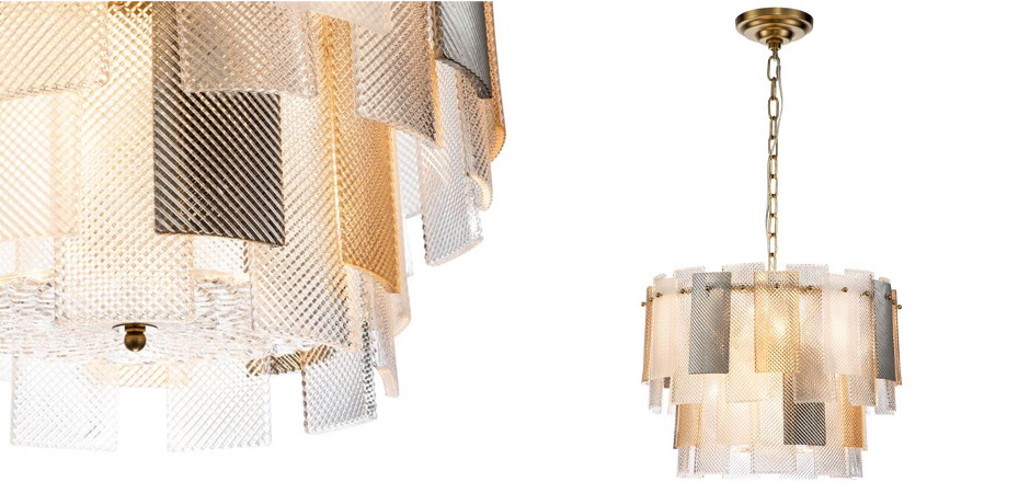 Люстра Honey Hive с Цветным рельефным стеклом