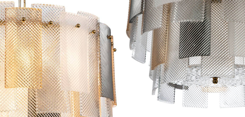 Люстра Honey Hive с Цветным рельефным стеклом