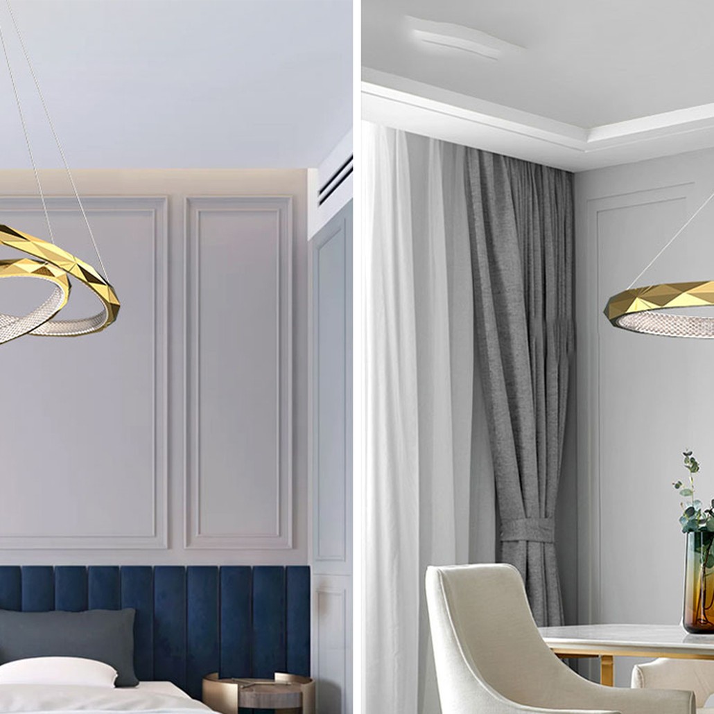 Люстра Horizontal Ring Gold Chandelier