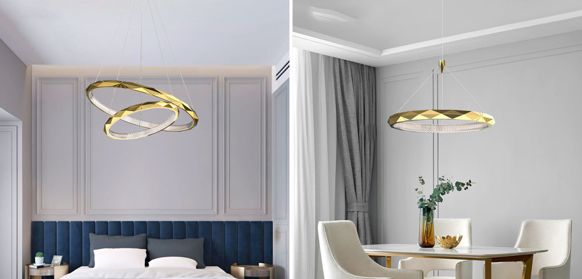 Люстра Horizontal Ring Gold Chandelier