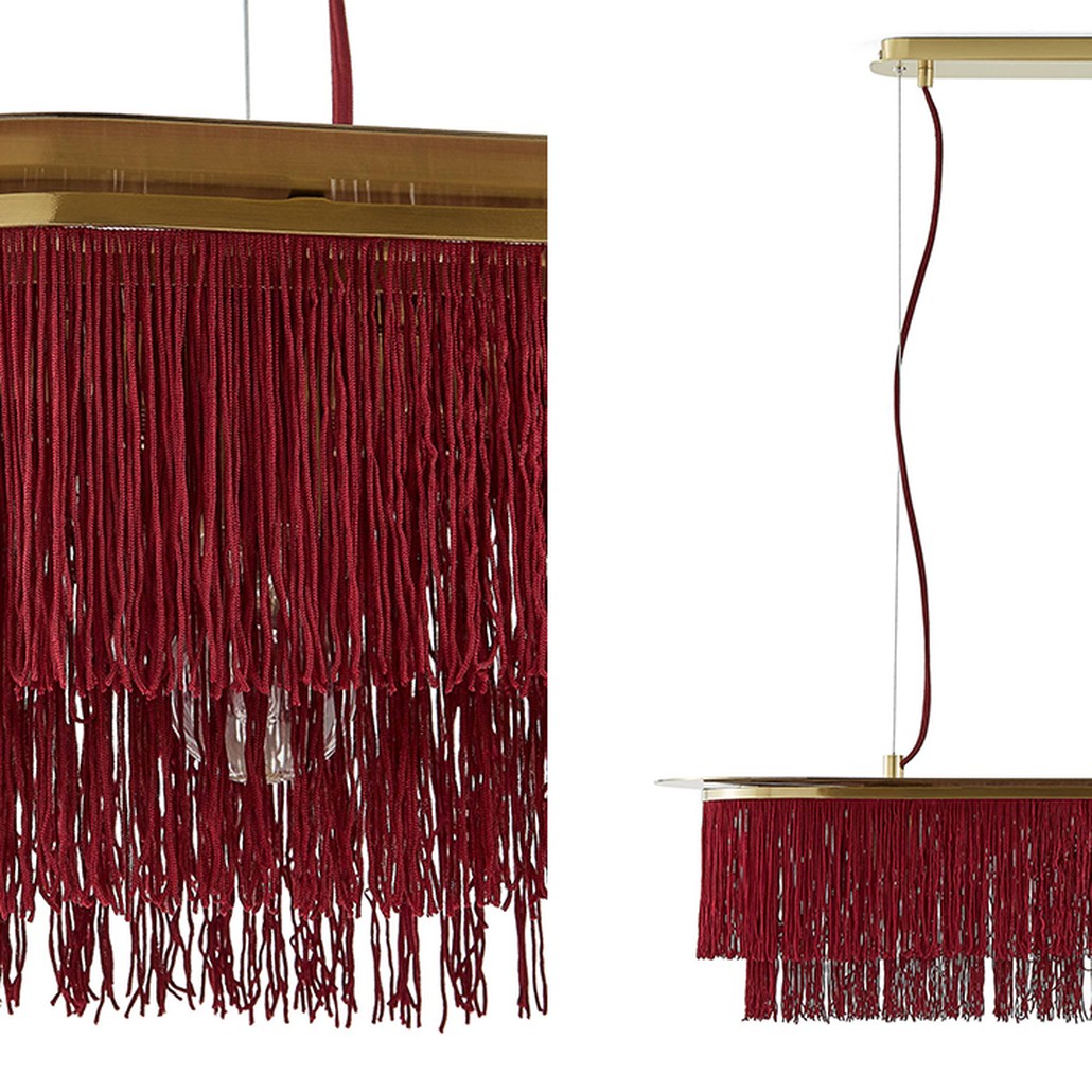 Люстра Houtique Linear Chandelier Burgundy