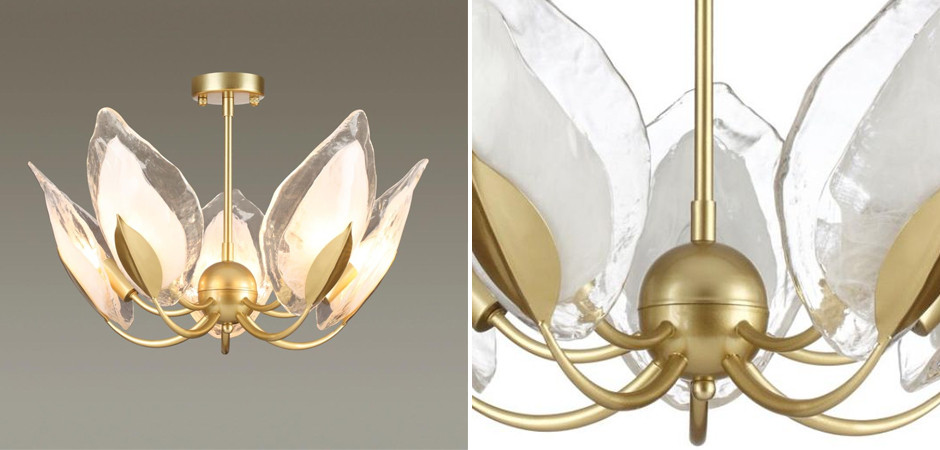 Люстра Ice Leaf на 5 ламп