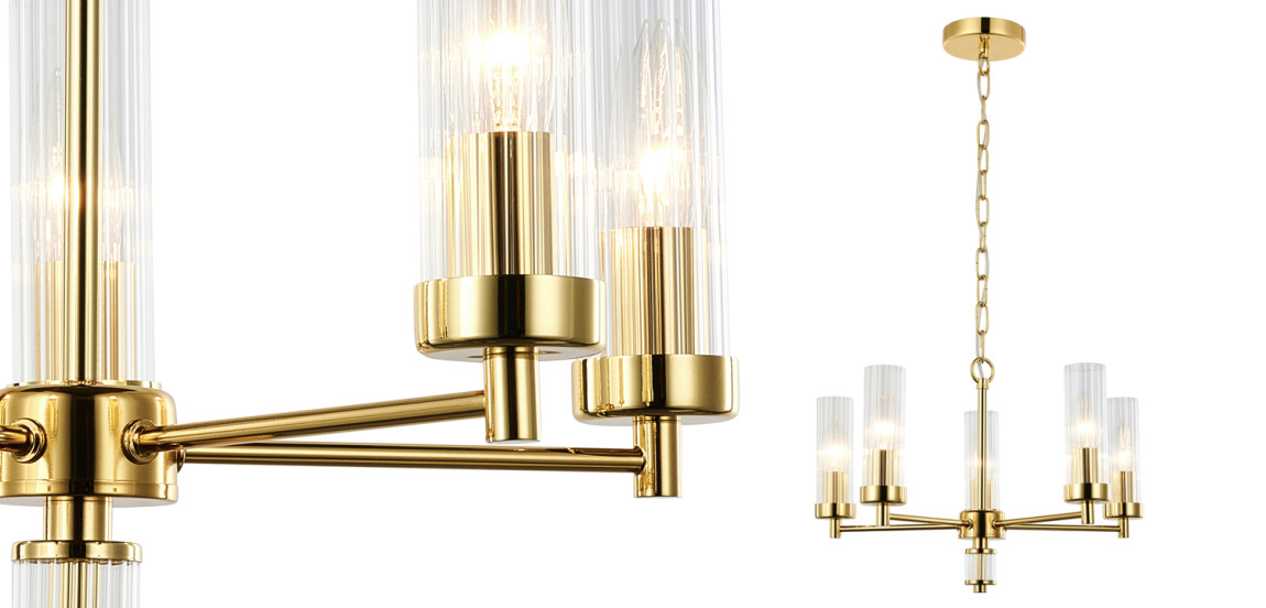 Люстра Jeanette Chandelier Gold 46
