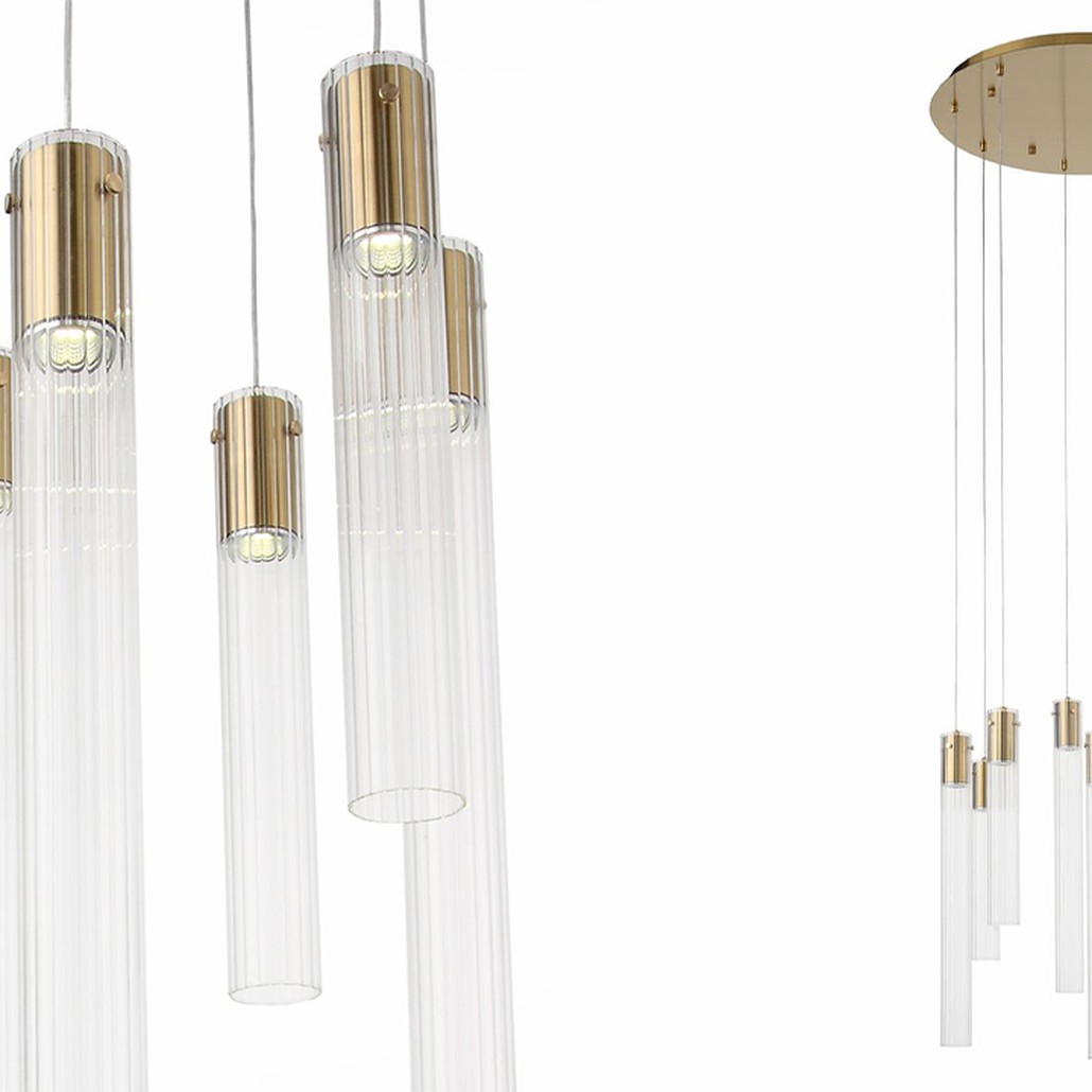 Люстра Jenae Glass Tubes Chandelier 8