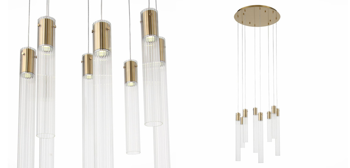 Люстра Jenae Glass Tubes Chandelier 8
