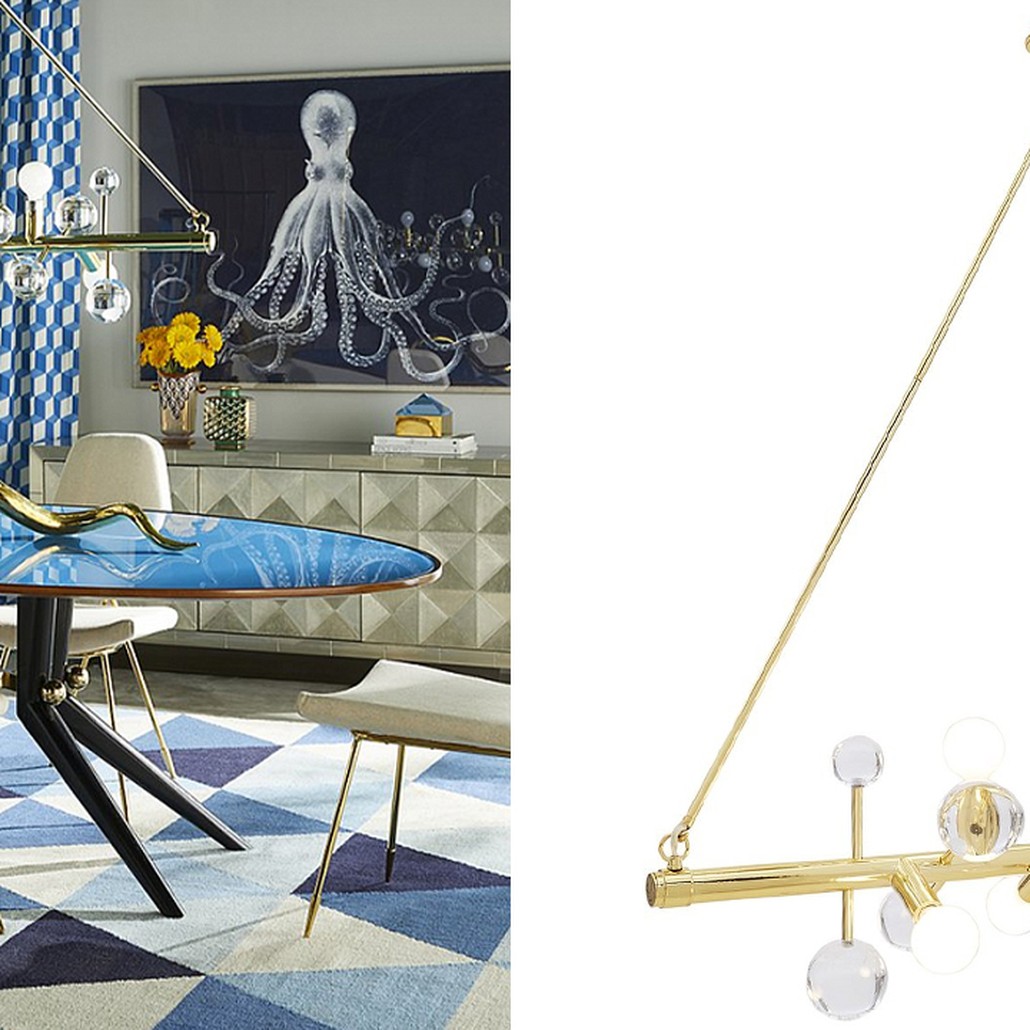 Люстра Jonathan Adler SIX-LIGHT LINEAR CHANDELIER Clear