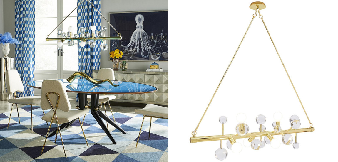 Люстра Jonathan Adler SIX-LIGHT LINEAR CHANDELIER Clear