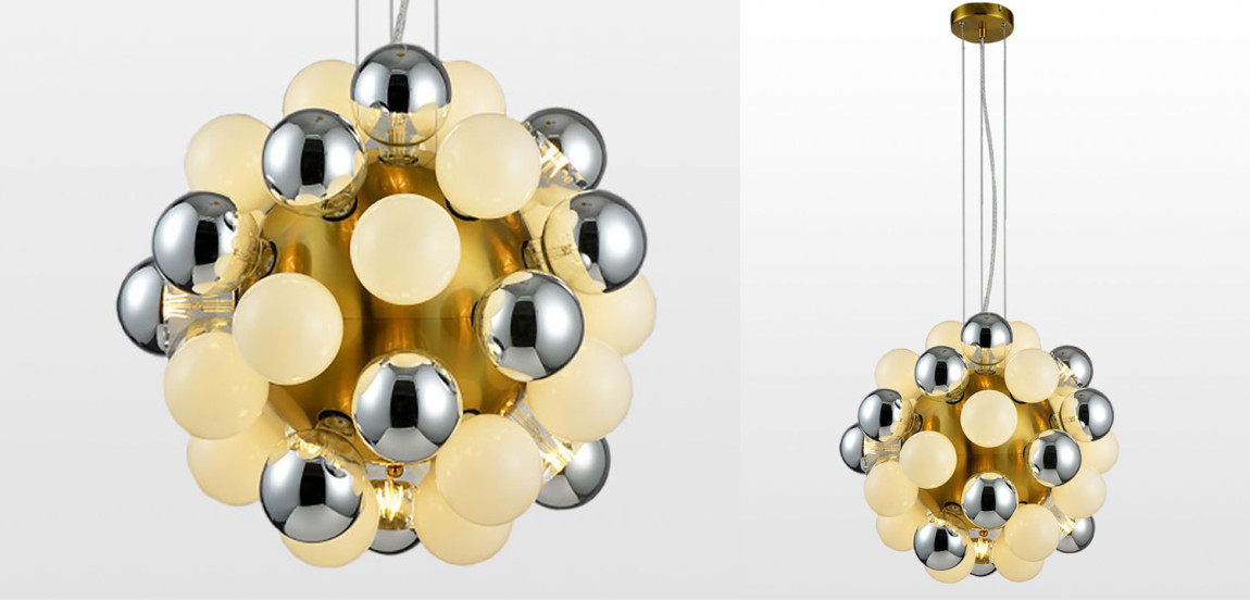 Люстра Korneli Chandelier white and smoky