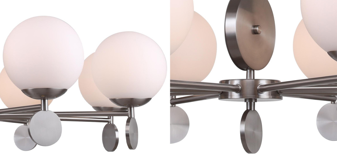 Люстра Kyran Nickel Chandelier 8