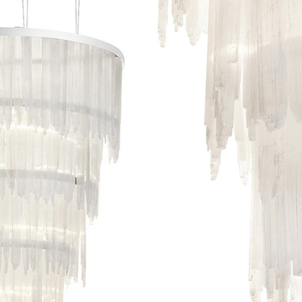 Люстра LAMP SELENITE ROUND chromium 80
