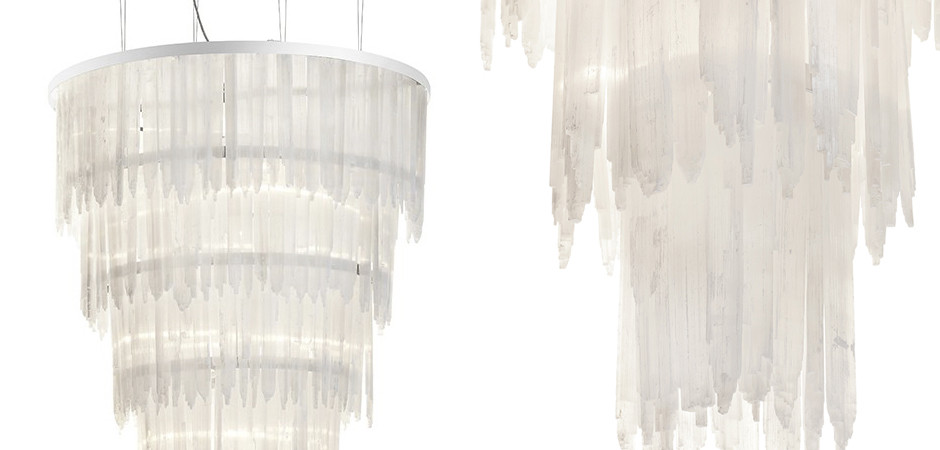 Люстра LAMP SELENITE ROUND chromium 80