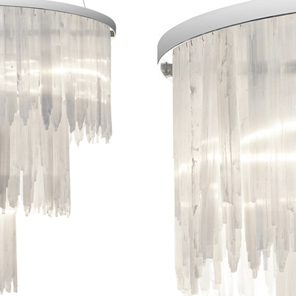 Люстра LAMP SELENITE ROUND chromium 85