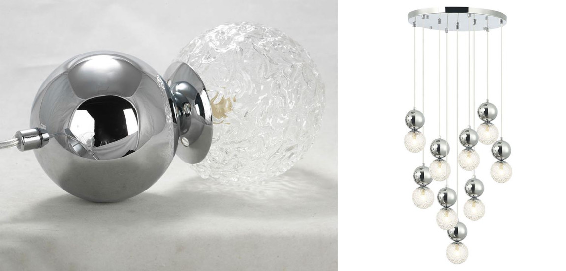 Люстра Lennert Chrome Cascade Chandelier