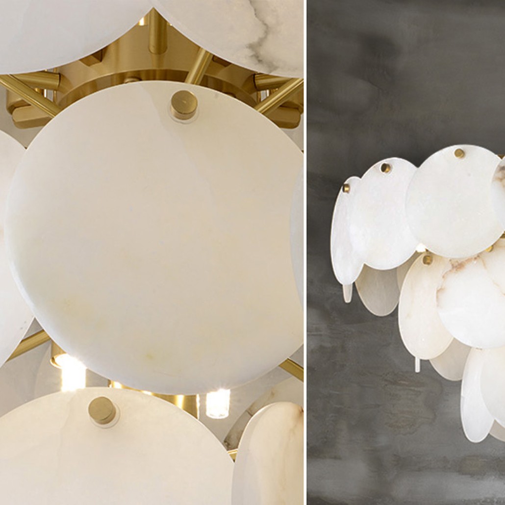 Люстра Letizia Marble Three Tiered Chandelier