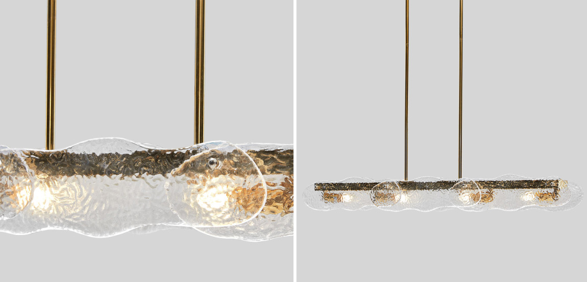 Люстра Linear Glass Clouds Chandelier