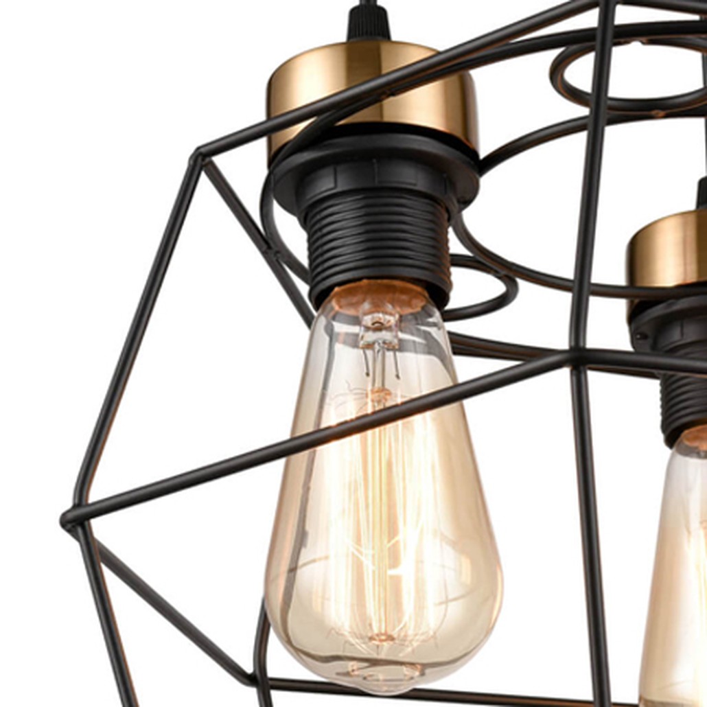 Люстра Loft Wire Cage Black lamp 3