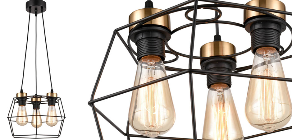 Люстра Loft Wire Cage Black lamp 3