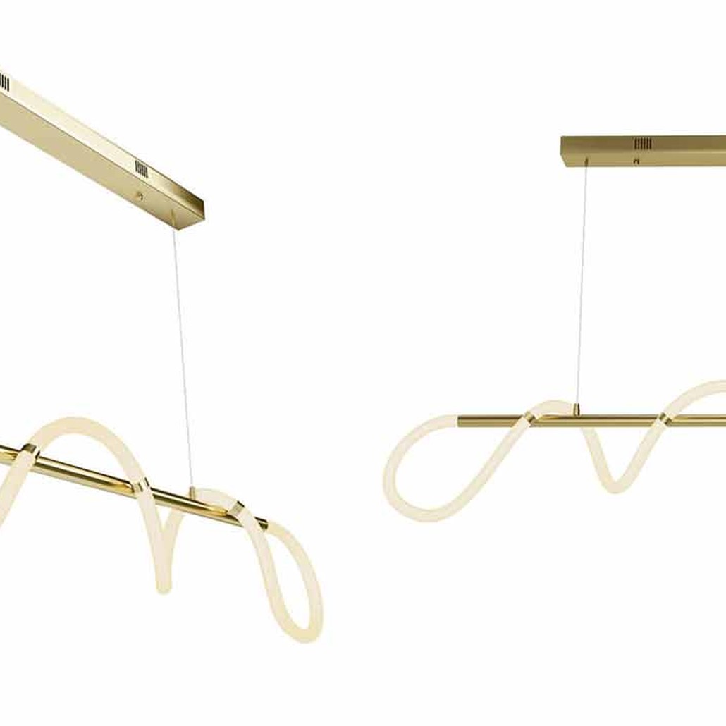 Люстра Luke Lampco Tracer Chandelier Gold Line