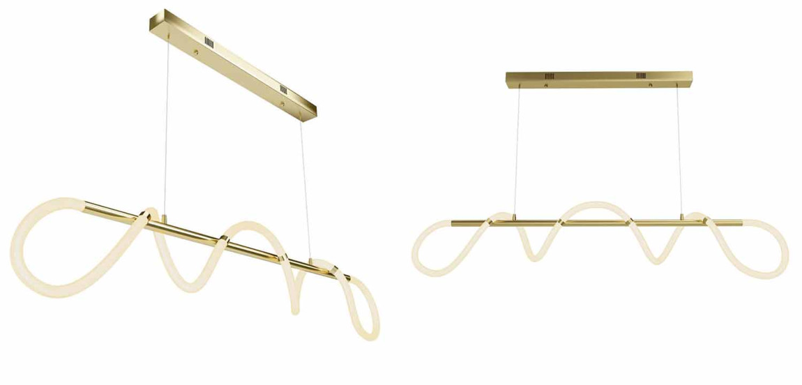 Люстра Luke Lampco Tracer Chandelier Gold Line