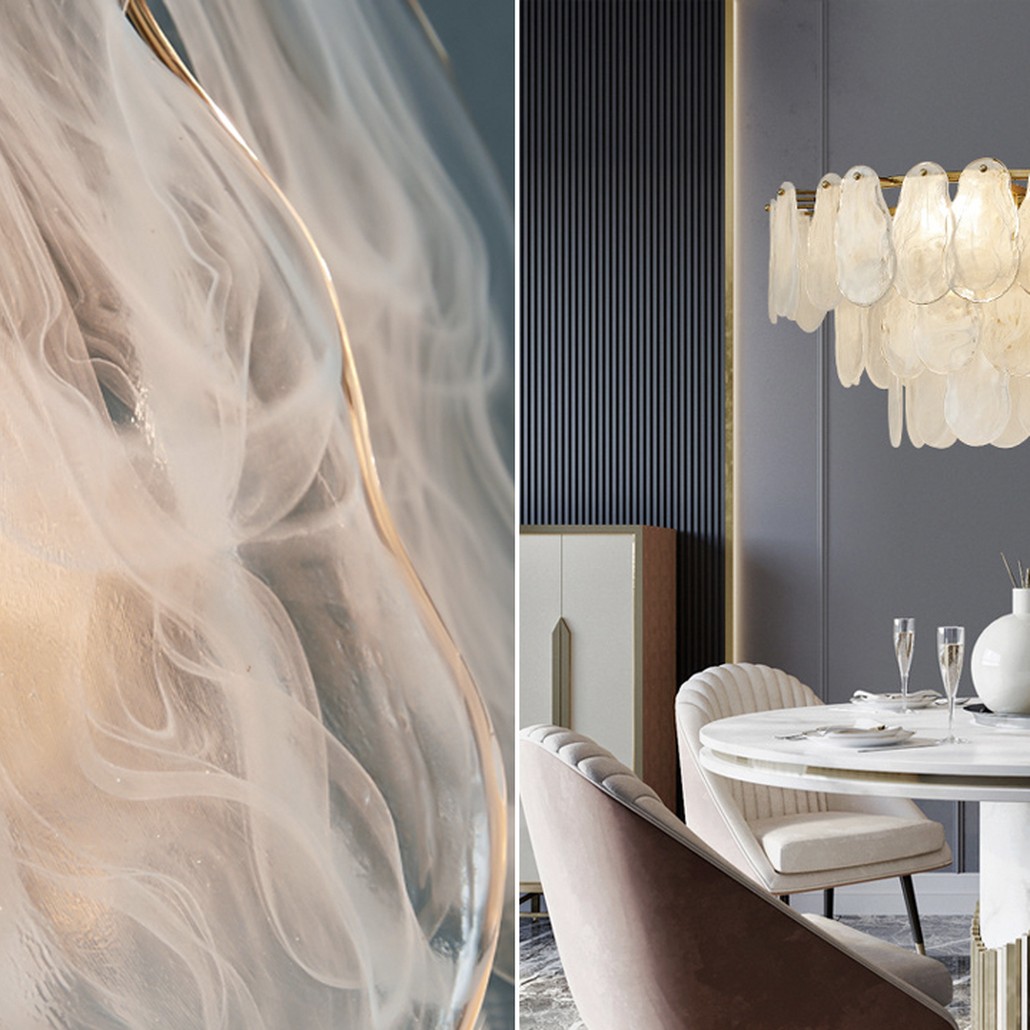 Люстра Maat Textured Glass Chandelier