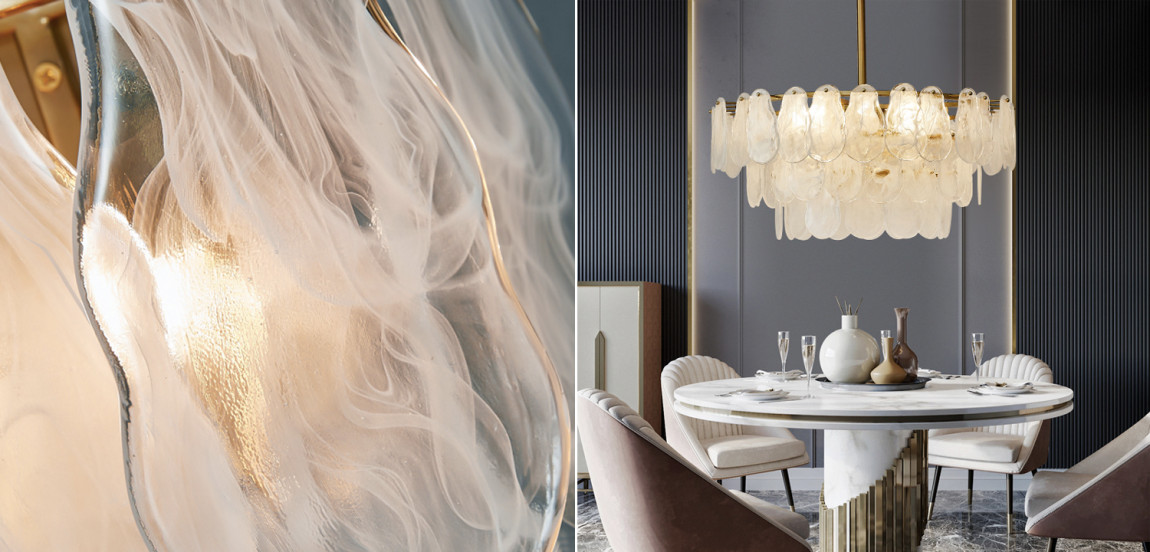 Люстра Maat Textured Glass Chandelier