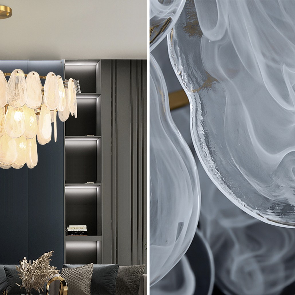 Люстра Maat  Textured Glass Chandelier