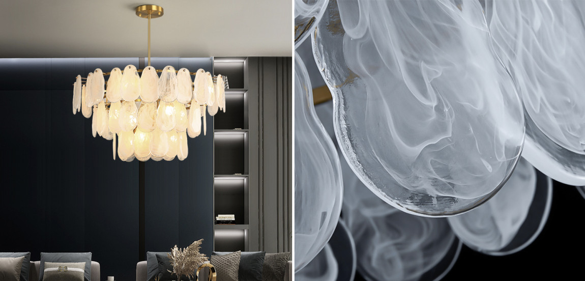 Люстра Maat Textured Glass Chandelier