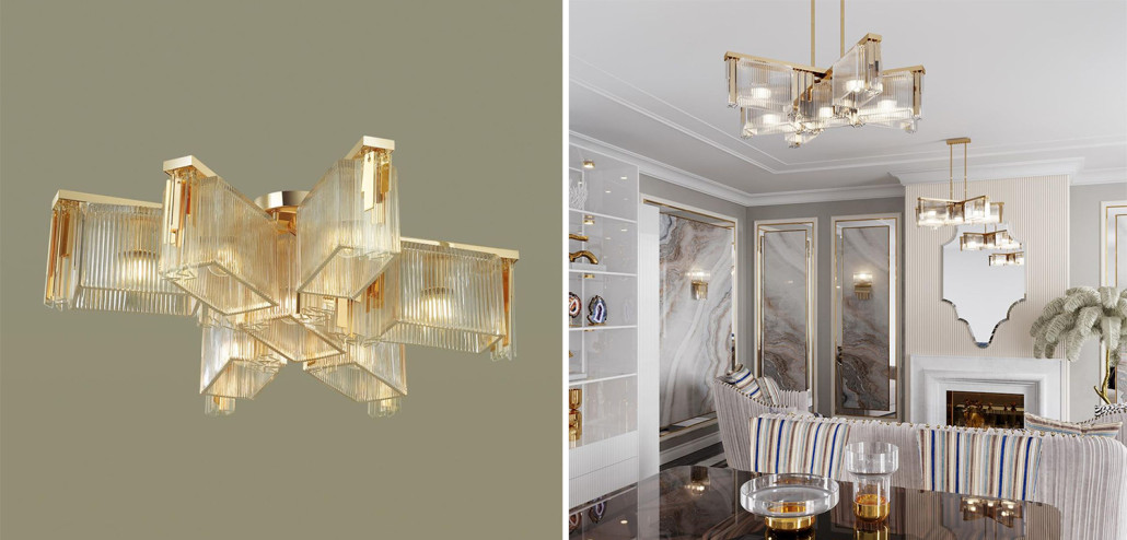 Люстра Madelen Gold Chandelier 7