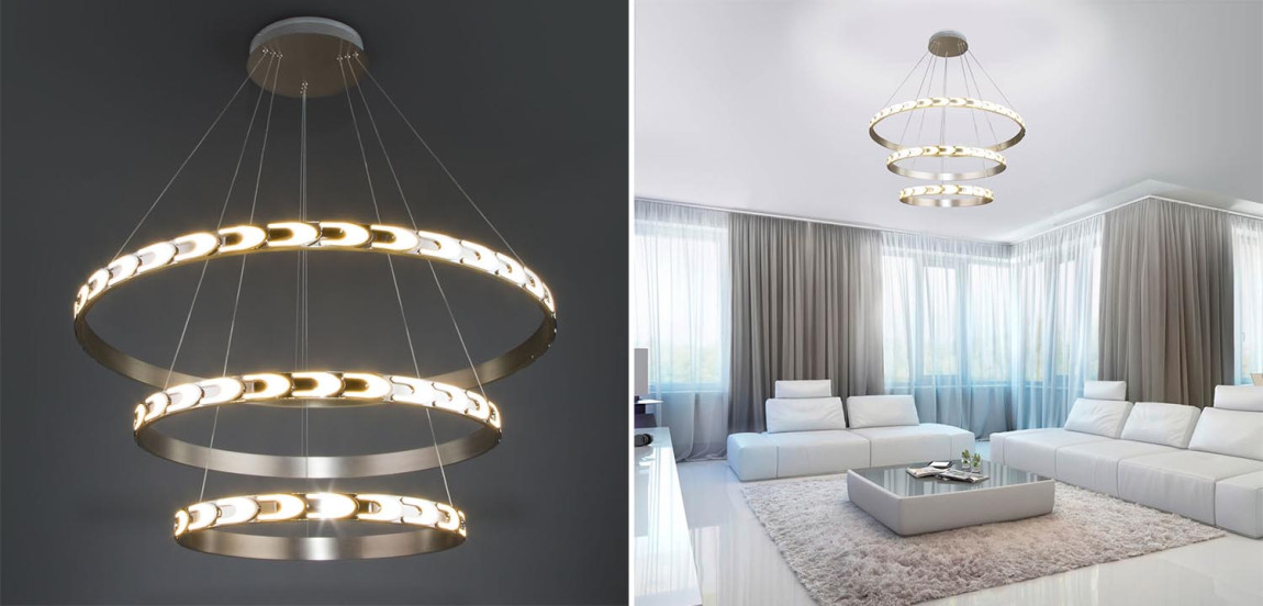 Люстра Maoris 3 Ring Horizontal Chandelier