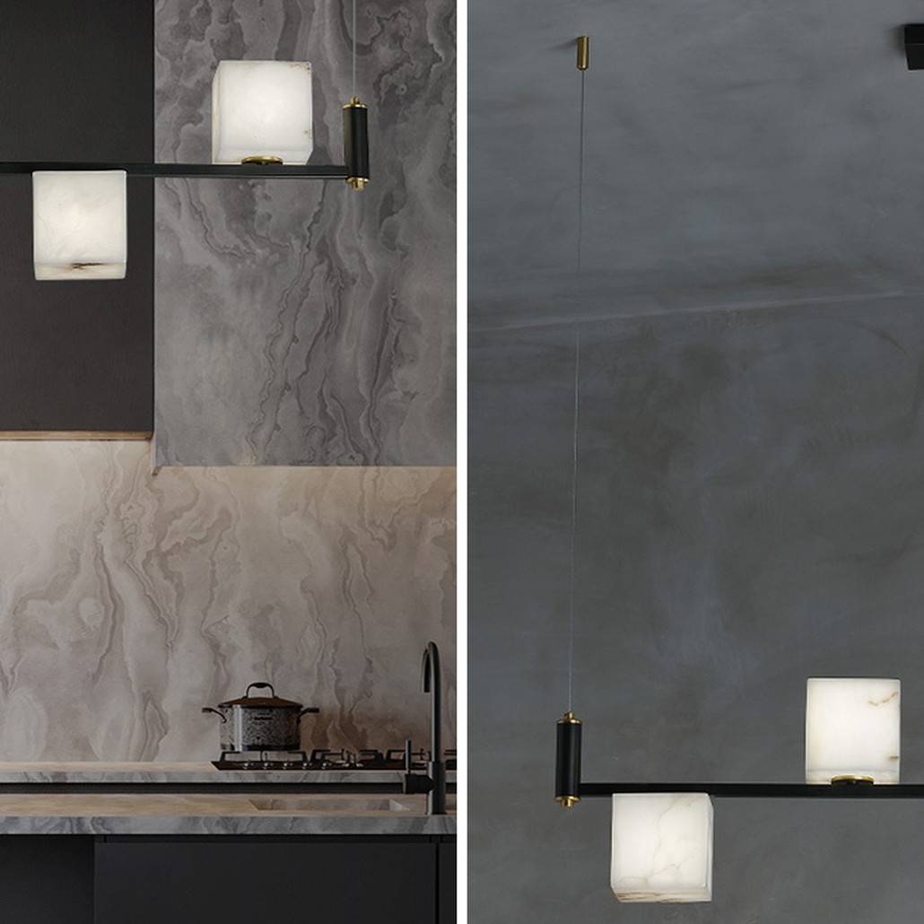 Люстра Marble Cubes Modern Light Chandelier 4 плафона