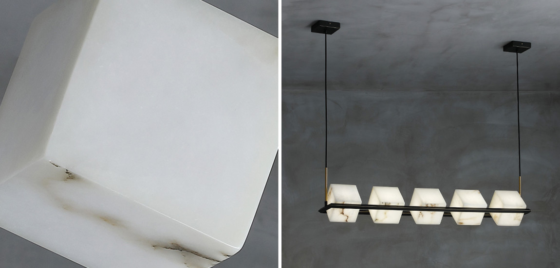 Люстра Marble Cubes Modern Light Chandelier 5 плафонов