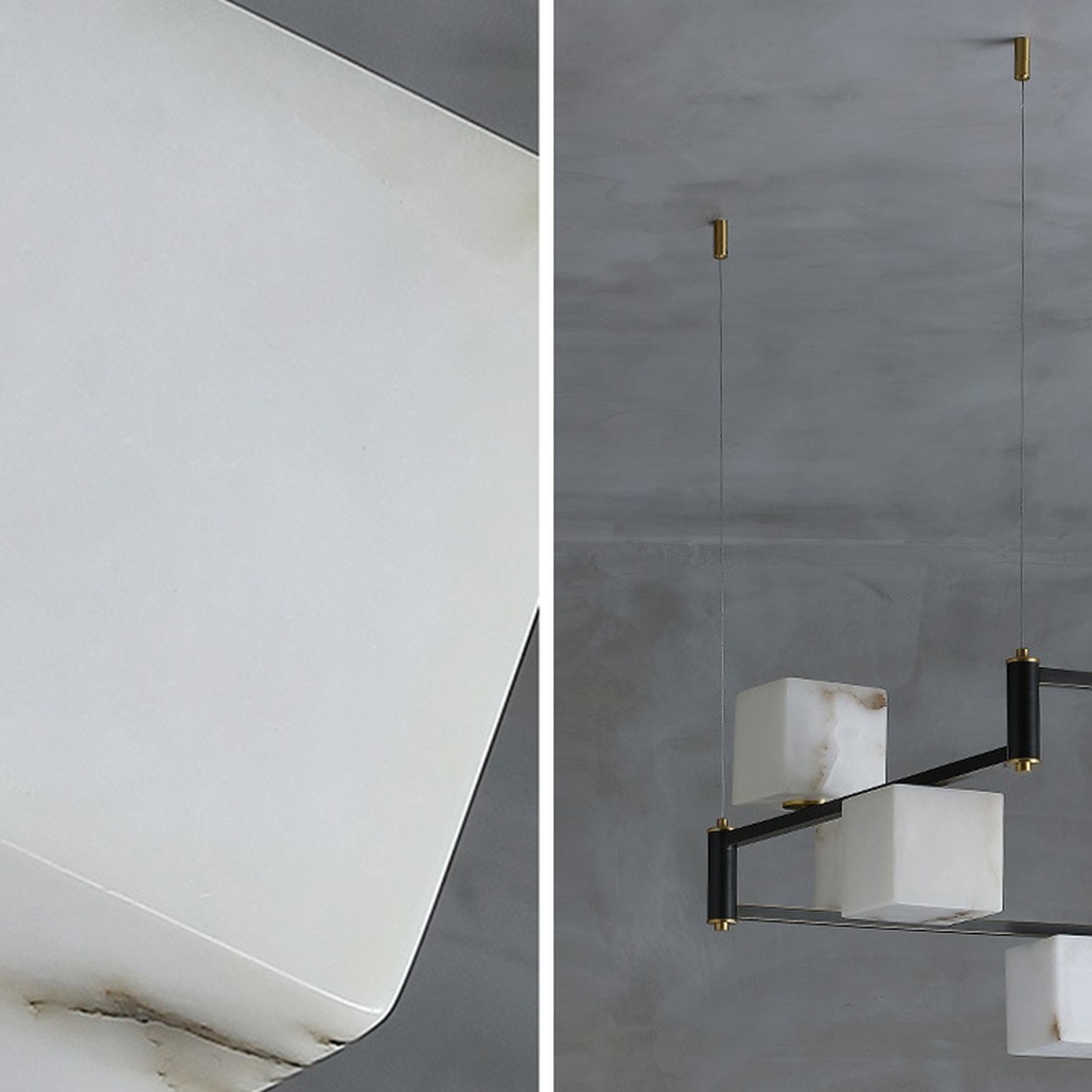 Люстра Marble Cubes Modern Light Chandelier 8 плафонов