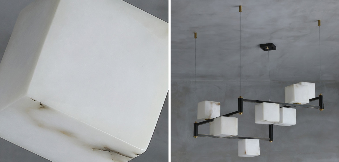 Люстра Marble Cubes Modern Light Chandelier 8 плафонов