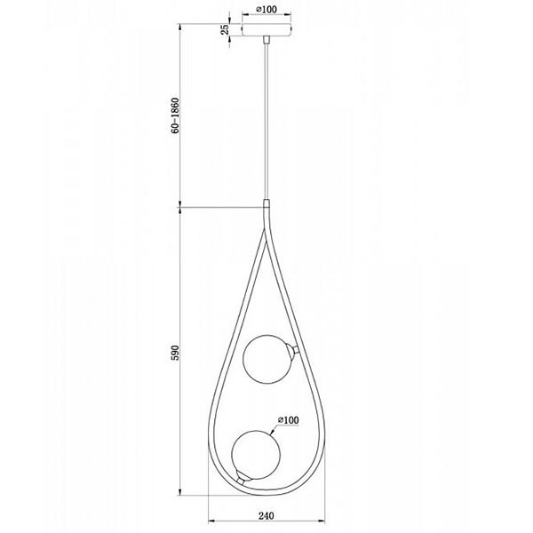 Люстра Marcan 2 Ball Chandelier Black