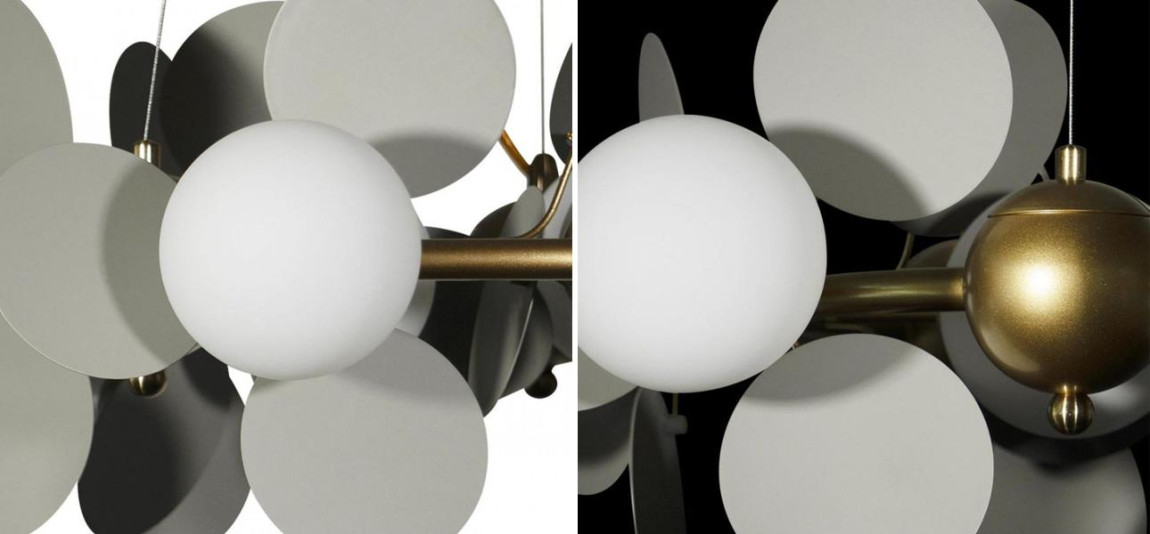 Люстра MATISSE Chandelier circle Gray диаметр 70