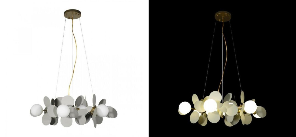 Люстра MATISSE Chandelier circle Gray диаметр 70