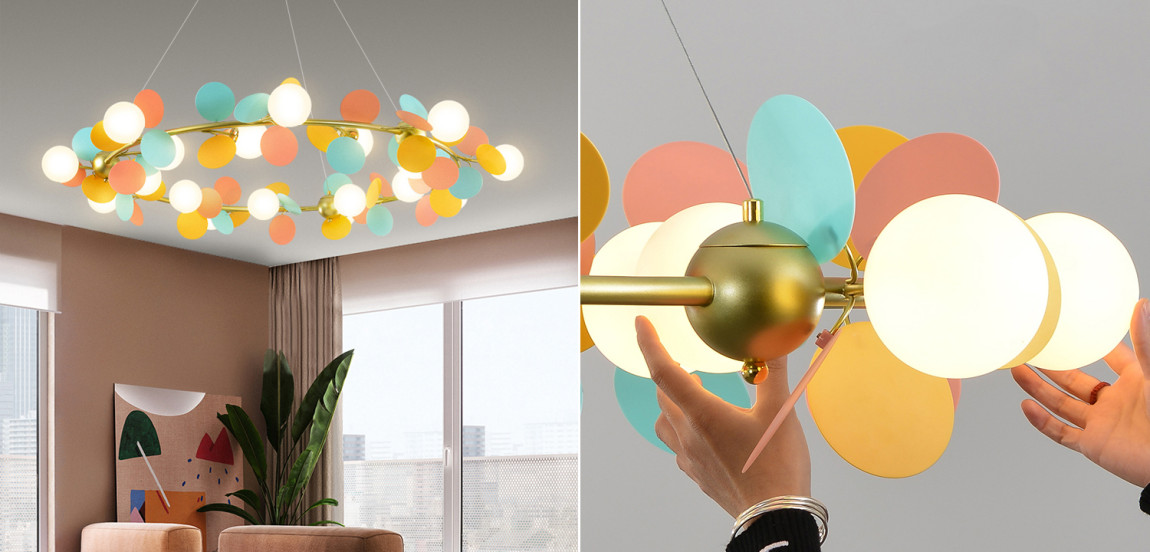 Люстра MATISSE Chandelier circle multicolor