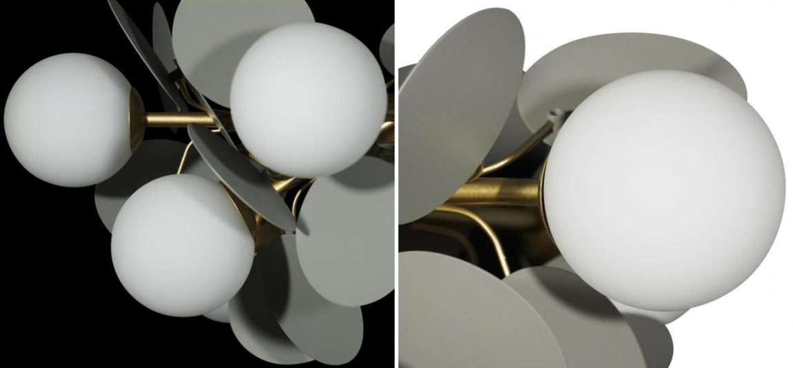 Люстра MATISSE Chandelier Gray 10 ламп