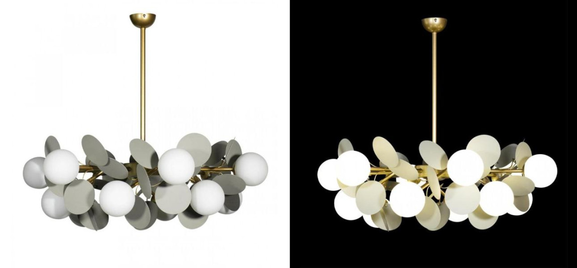 Люстра MATISSE Chandelier Gray 12 ламп