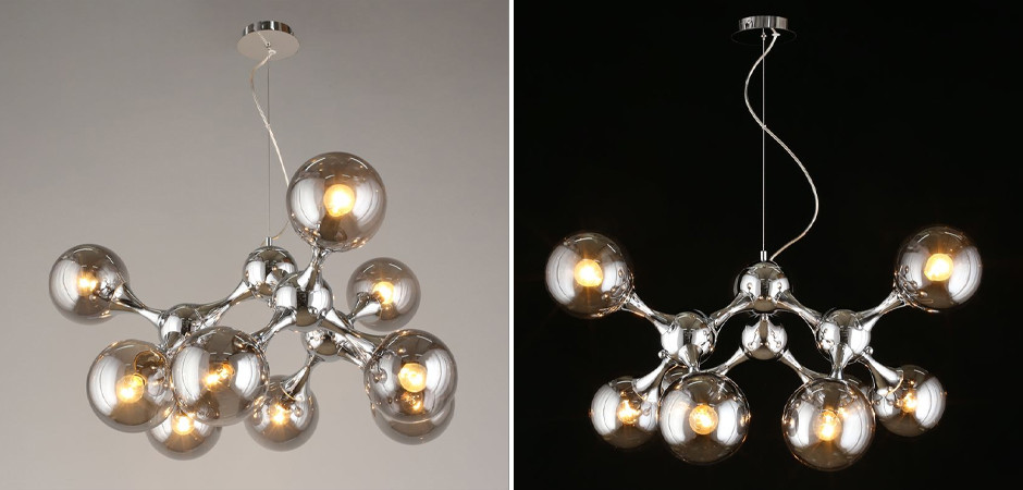 Люстра Moondrop с Дымчатым стеклом