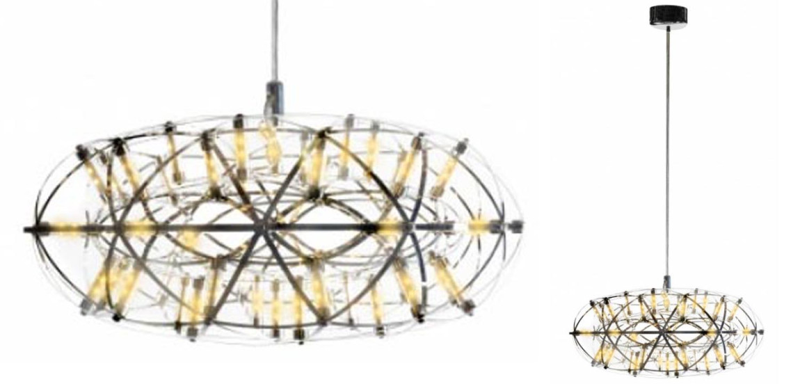 Люстра Moooi 3D Sphere Oval Yellow lamp S