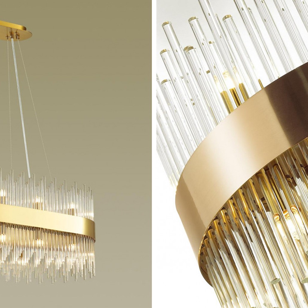 Люстра Nembus Chandelier Gold Oval