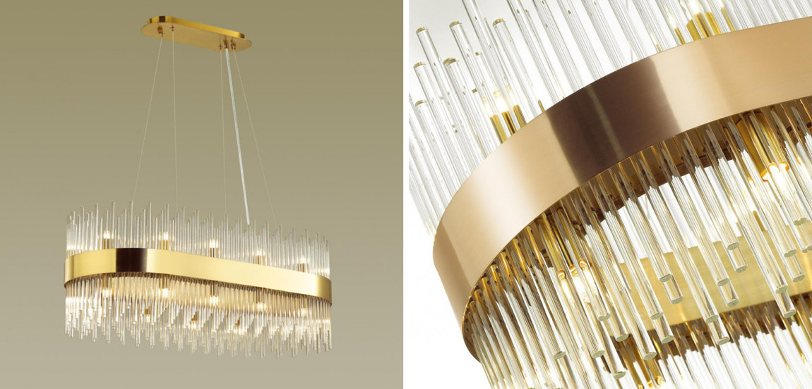 Люстра Nembus Chandelier Gold Oval