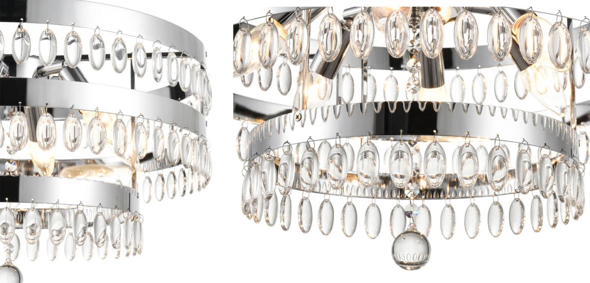 Люстра Oberon Chandelier chrome 50